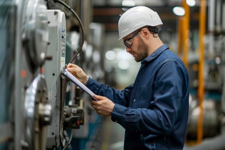 male conducts full technical inspection machine 1009902 155636